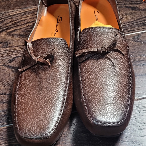 Santoni brown loafers NWT size 12 *rare* - Picture 8 of 10